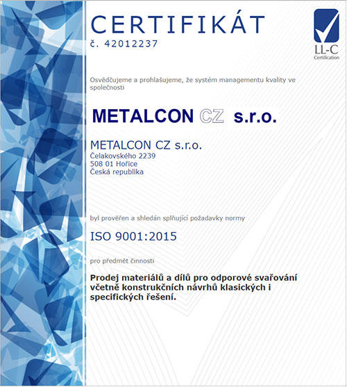 ISO 9001:2015 CZ